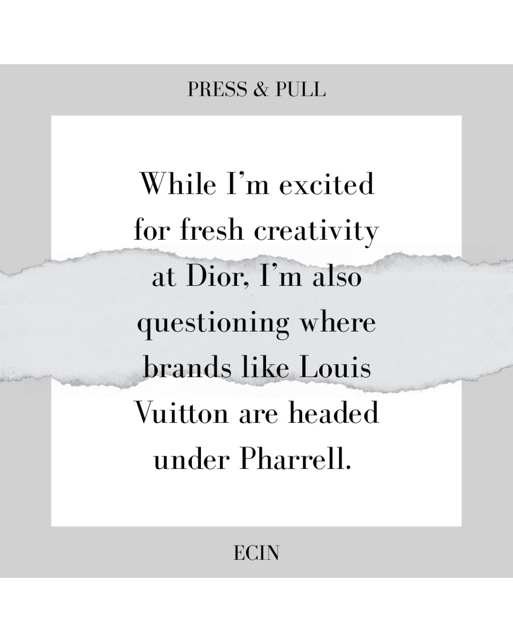 Press & Pull: Luxury fashion